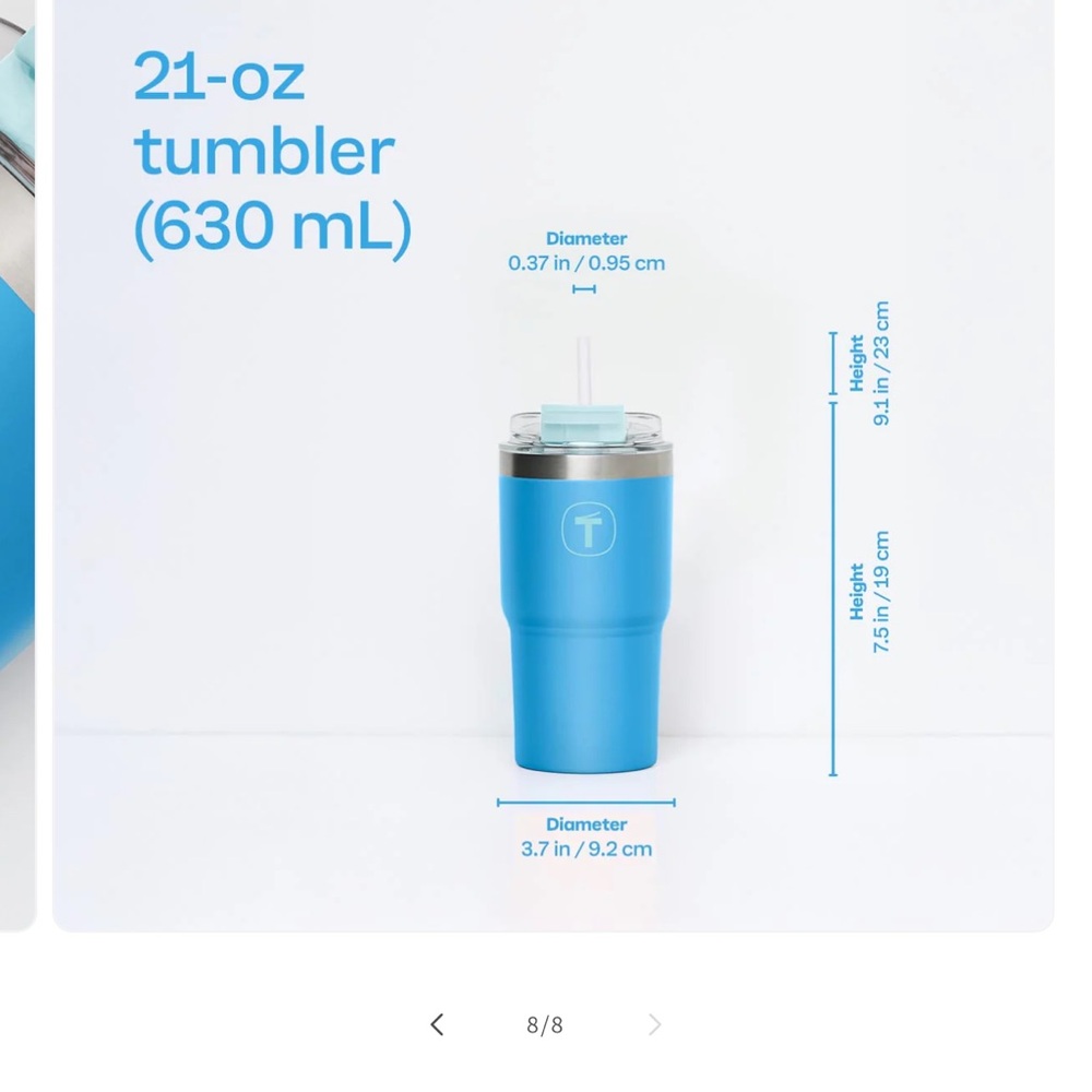 Tupperware Red Tumbler with Straw - Picture 4 of 4